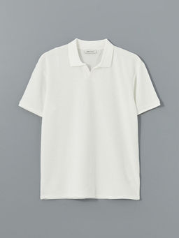 LC Waikiki Ekru Polo Yaka K_sa Kollu Erkek Ti__rt