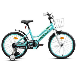 Велосипед 20" Rocket Basic, цвет бирюзовый