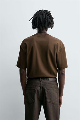 CAMISETA RELAXED FIT INTERLOCK / Marr?n oscuro - Zara фото 3