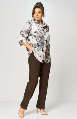 Брюки БелЭльСтиль 609 коричневый1 фото 3