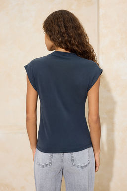 Antrasit Fitted/Vucuda Oturan Dik Yaka Kolsuz Kusakl? Modall? Orme Bluz TWOSS26BZ00179 - Trendyolmilla фото 4