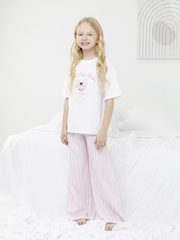 МП 1666/белый Н249 пижама для дев