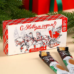 Растворимый кофе С Новым годом, 100 г (5 шт. х 20 г).