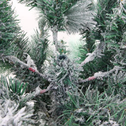 Елка "Зимняя метель" 120 см, ПВХ+леска с белым напылением (248 веток)