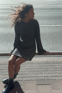 SOFT SHORT STUDDED DRESS - Zara фото 5