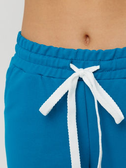 Костюм женский К-226 (кулирка/футер с лайкрой) Голубая