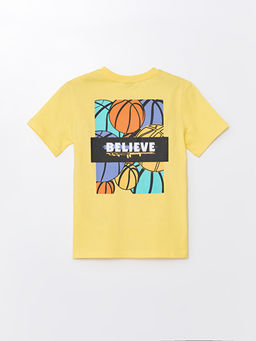 Bisiklet Yaka Bask?l? K?sa Kollu Erkek ?ocuk Ti??rt - Waikiki фото 2