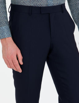 Тканевые брюки узкого кроя темно-синего цвета - Cacharel фото 6