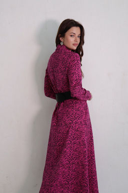 11051 Платье-рубашка удлинённое цикламеновое - Martichelli фото 9