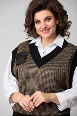 Костюм Nadin N 2062 черный/капучино  фото 4