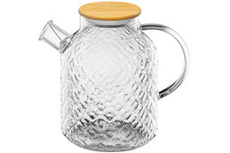 Чайник 1,8 л 20*13,5*18,5 см Crystal glass с ситом+бамб.крышк.с метал.дном с силик.уплот.стекло - Elan gallery фото 3
