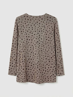 Bisiklet Yaka Puantiyeli Bluz