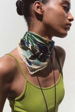 POLYAMIDE TOP WITH THIN STRAPS - Zara фото 46