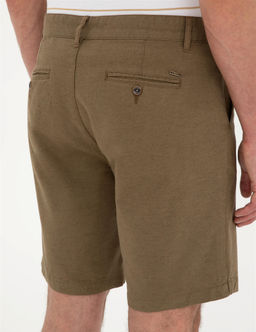 Haki Slim Fit Keten Kar___ml_ Dokuma _ort - Pierre cardin фото 6