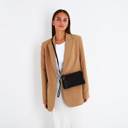 Сумка-клатч на молнии, цвет чёрный/красный - Simaland фото 3