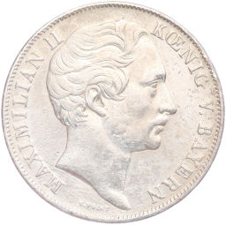 2 гульдена 1855 года Бавария Восстановление колонны Мадонны в Мюнхене