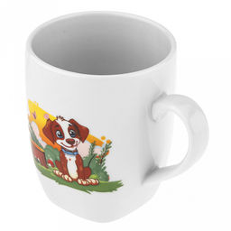 Кружка фарфоровая "Шарик" 210мл, д7см, h8см, форма "Глория" (Россия)