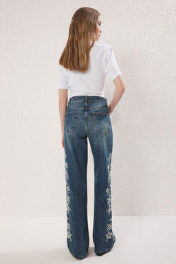 Mavi Nak?sl? Yuksek Bel Wide Leg Jeans TWOSS25JE00265 - Trendyolmilla фото 4