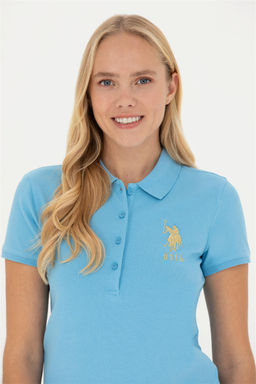 Женская базовая футболка бирюзового цвета - U.s. polo assn фото 2
