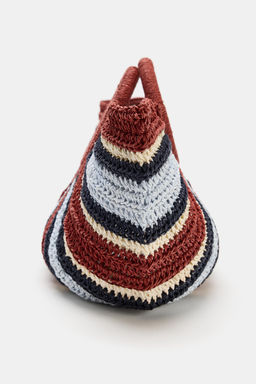 BOLSO DE MANO EFECTO TRENZADO / Multicolor - Zara фото 4