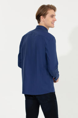 Erkek Mavi Uzun Kollu G_mlek