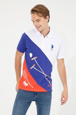 U. S. Polo Assn Мужская синяя футболка с воротником-поло - U.s. polo assn фото 3