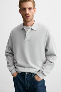 TEXTURED PIQUE POLO SHIRT - Zara фото 5