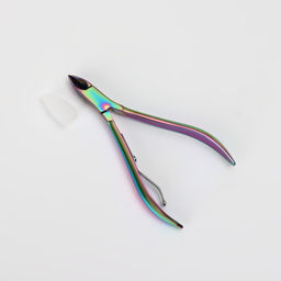 Кусачки маникюрные для кутикулы, 9.5 см, длина лезвия-10 мм, цвет хамелеон