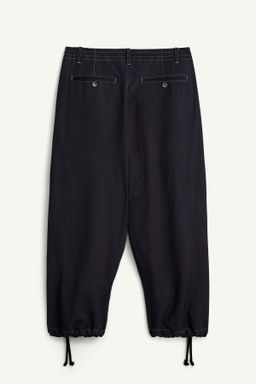 PANTAL?N FLUIDO CORDONES / Marino oscuro - Zara фото 8
