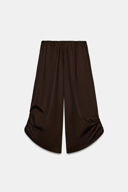 PANTAL?N CULOTTE BAJO AJUSTABLE / Marr?n chocolate - Zara фото 6