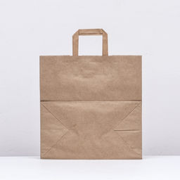 Цена за 25 шт. Пакет бумажный крафт, плоская ручка32 х 18 х 32 см, 90 гр/м - Simaland фото 3