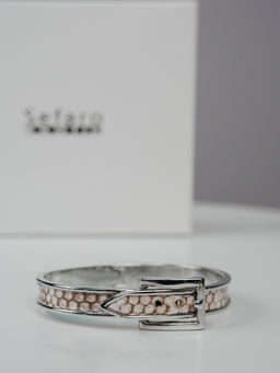 Браслет Sefaro Exotic из кожи морской змеи белый  фото 2