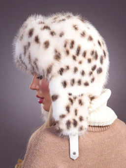 шапка Ушанка экомех рысь - Davidovfox фото 11