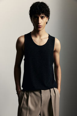 Camiseta metalizada sin mangas Regular Fit