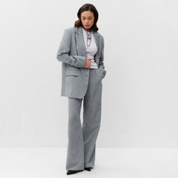 Пиджак женский MIST Velvet, размер 46-48 (L-XL), серый