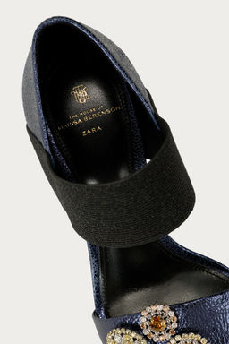 SANDALIA TAC?N PIEL MARISA BERENSON X ZARA / Azul фото 6