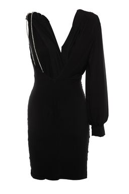 TRENDYOLMILLA K?rm?z? Parlak Tasl? Orme S?k Mini Abiye Elbise TPRSS22EL0451 фото 8