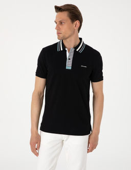 Siyah Slim Fit Ti__rt