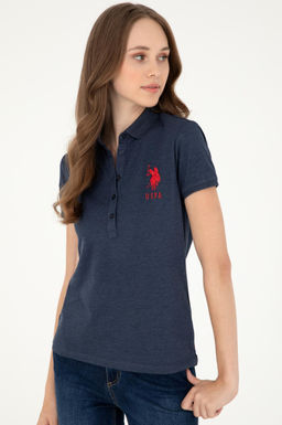 Женская темно-синяя базовая футболка Неожиданная скидка в корзине - U.s. polo assn фото 3