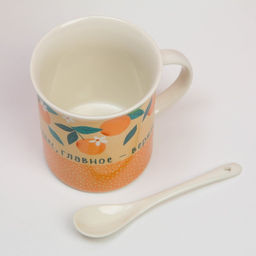 Подарочный набор «Выбирай счастье»: кружка 300 мл, ложка, подставка