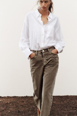 Z1975 STRAIGHT HIGH-WAIST ANKLE-LENGTH JEANS - Zara фото 3