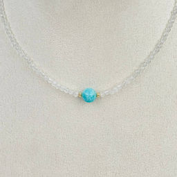 Колье из Горного Хрусталя и Амазонита