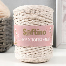 Шнур для вязания без сердечника 70% хлопок, 30% полиэстер ширина 3 мм 100 м/160±10 г (103)