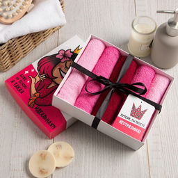 Салфетки махровые Этель. Богиня, 5 шт., 30?30 см, хлопок 100%, розовые