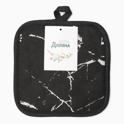Прихватка Доляна цв.черный 17*17 см, 100% п/э  фото 4