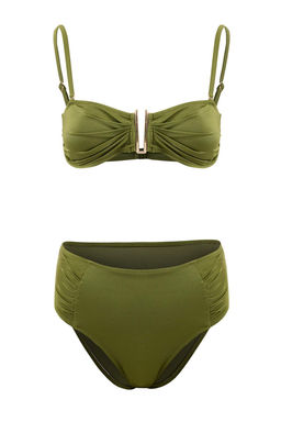 Siyah Straplez Kapl? Aksesuar Detayl? Yuksek Bel Regular Bikini Tak?m? TBESS26BT00026 - Trendyolmilla фото 7