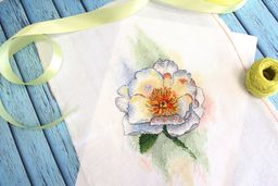 Набор для вышивания М.П.Студия А-048 Белый Пион СК/Распродажа 16 х 28 см