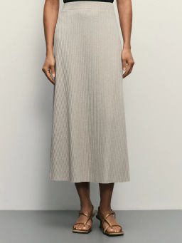 Юбка A-силуэта в рубчик с эластичным поясом / Zarina фото 2