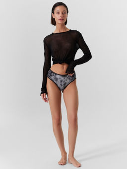 Цена за 2 штуки! Трусы женские классические черные в технике тай-дай черный1 412447 - Mark formelle фото 3