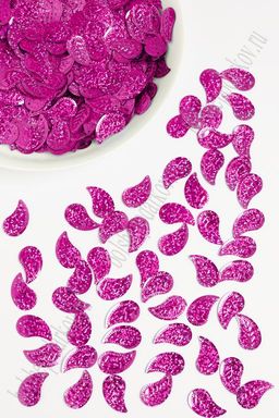 Пайетки "Листочки" 14*25 мм/50 гр (SF-1133) фукси